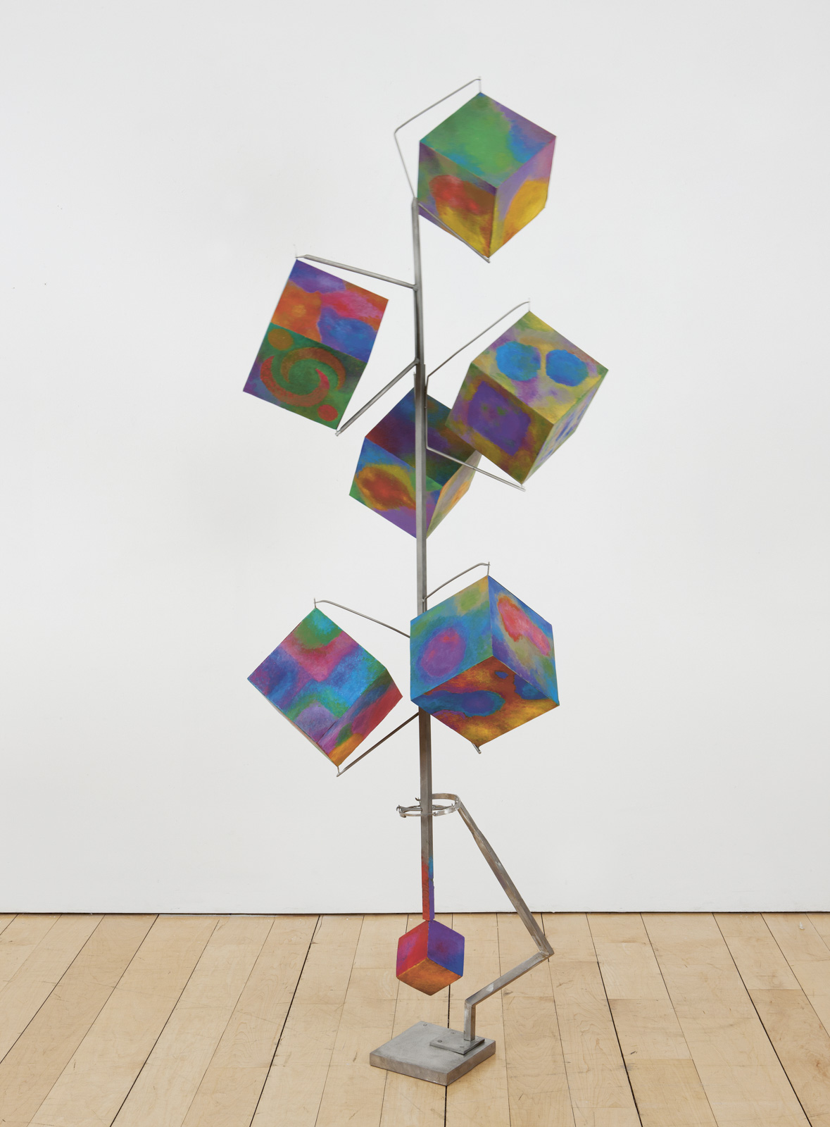 George Rickey, Column of Six Cubes with Gimbal
