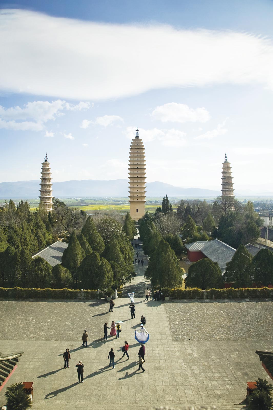 China, Yunnan Province, Dali, Three Pagoda Park