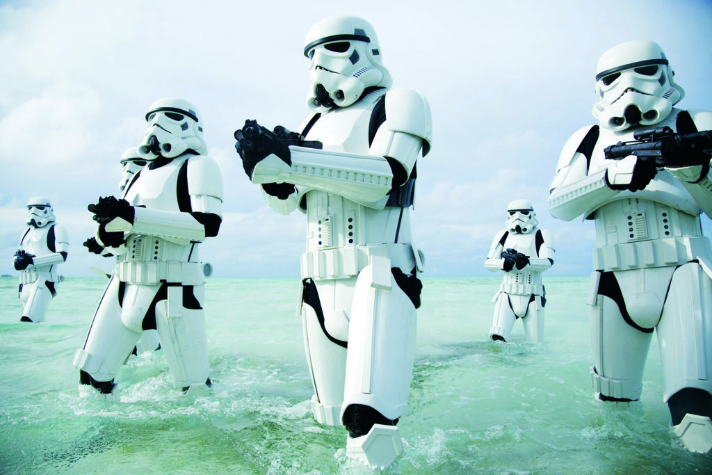 Stormtroopers in the Maldives’ Laamu Atoll in Rogue One: A Star Wars Story