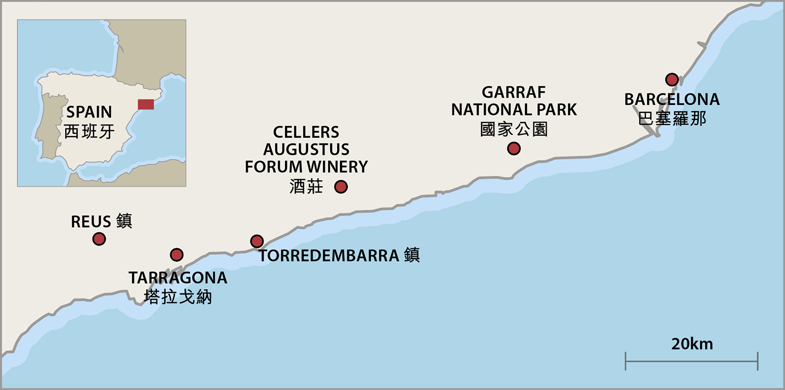 Map of Catalunya