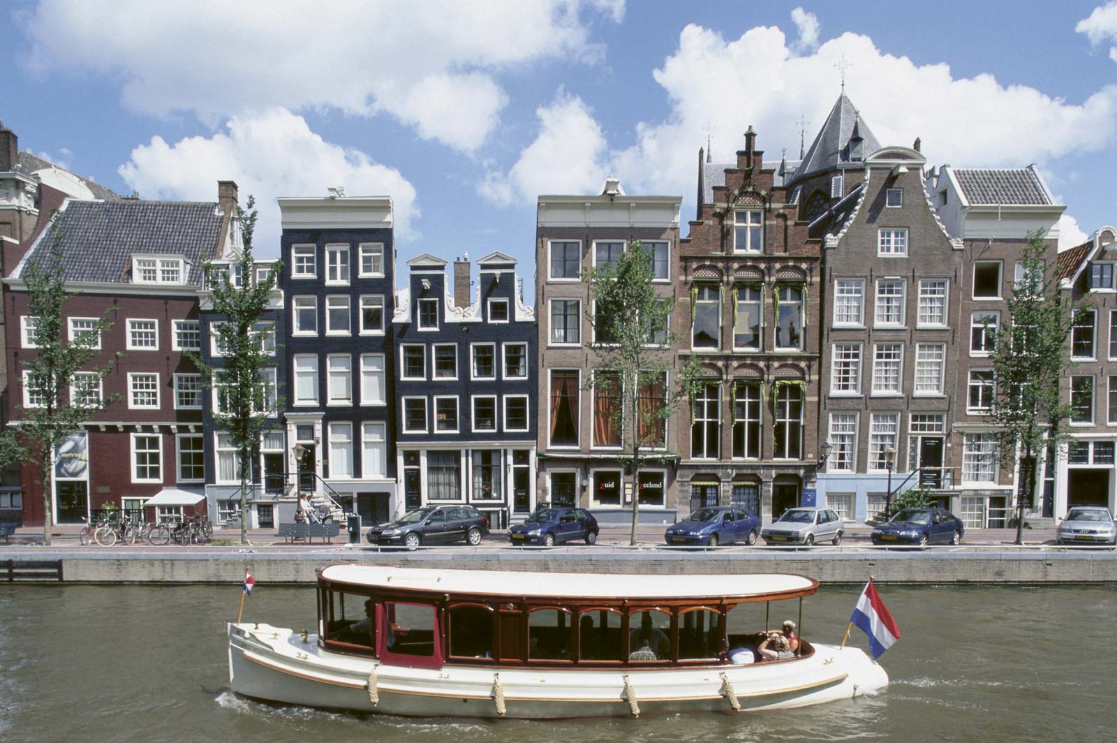 View from canal, Amsterdam, Netherlands