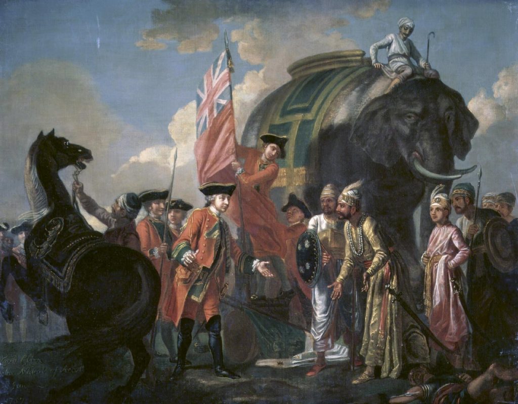 Robert Clive and Mir Jafar after the Battle of Plassey, 1757 by Francis Hayman