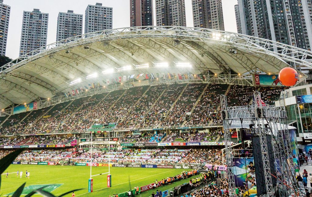 Action During the Hong Kong Sevens, 2017. Hong Kong Stadium, So Kon Po,