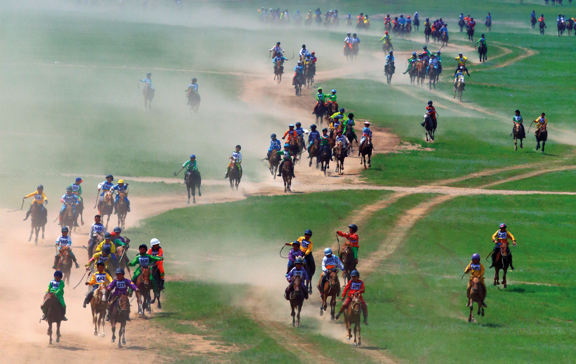 Horse Racing in Naadam Festival, Mongolia