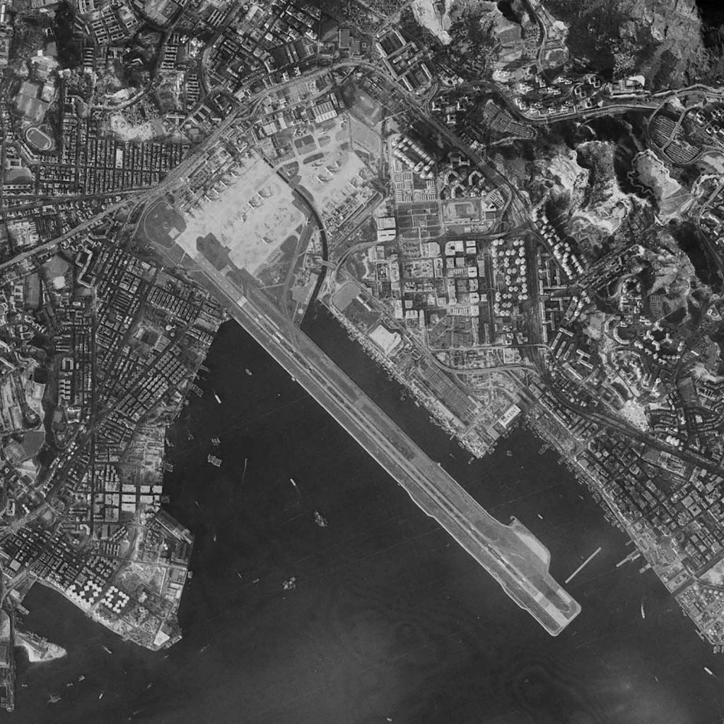 1980年代的香港啟德機場鳥瞰圖