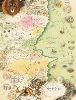 Pauline Bayes' illustrated map of Narnia