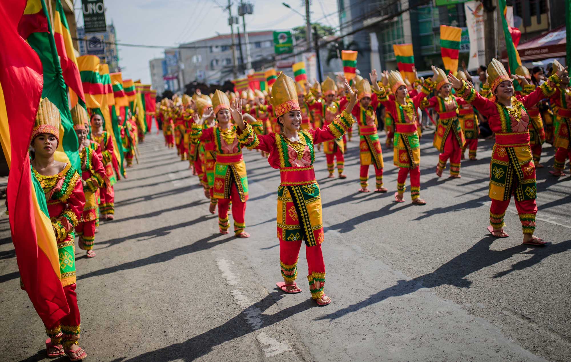 DAVAO, The Indak-Indak parade during Kadayawan Festival.