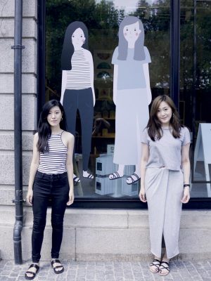 Shanghai market, Common Rare co-founders - Tiffany and Vivian.