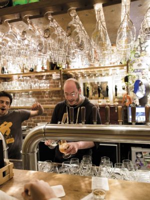 The very frist glass of Cantillon Zwanze 2013 being poured at Moeder Lambic Fontainas in Brussels, Belgium on Zwanze Day 2013credit: Andreas Lunde