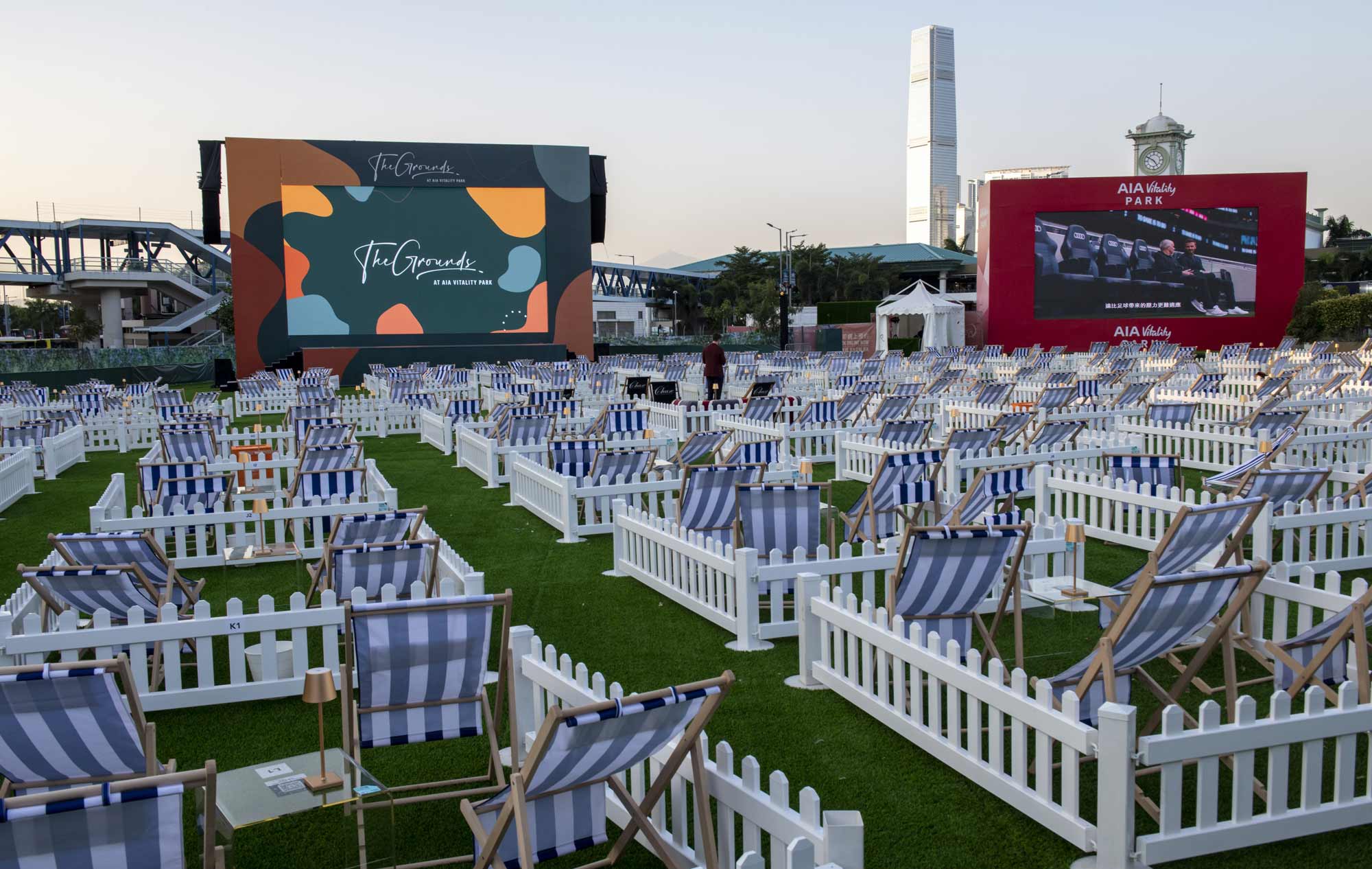 Things to do in Hong Kong in March include outdoor cinema The Grounds at AIA Vitality Park