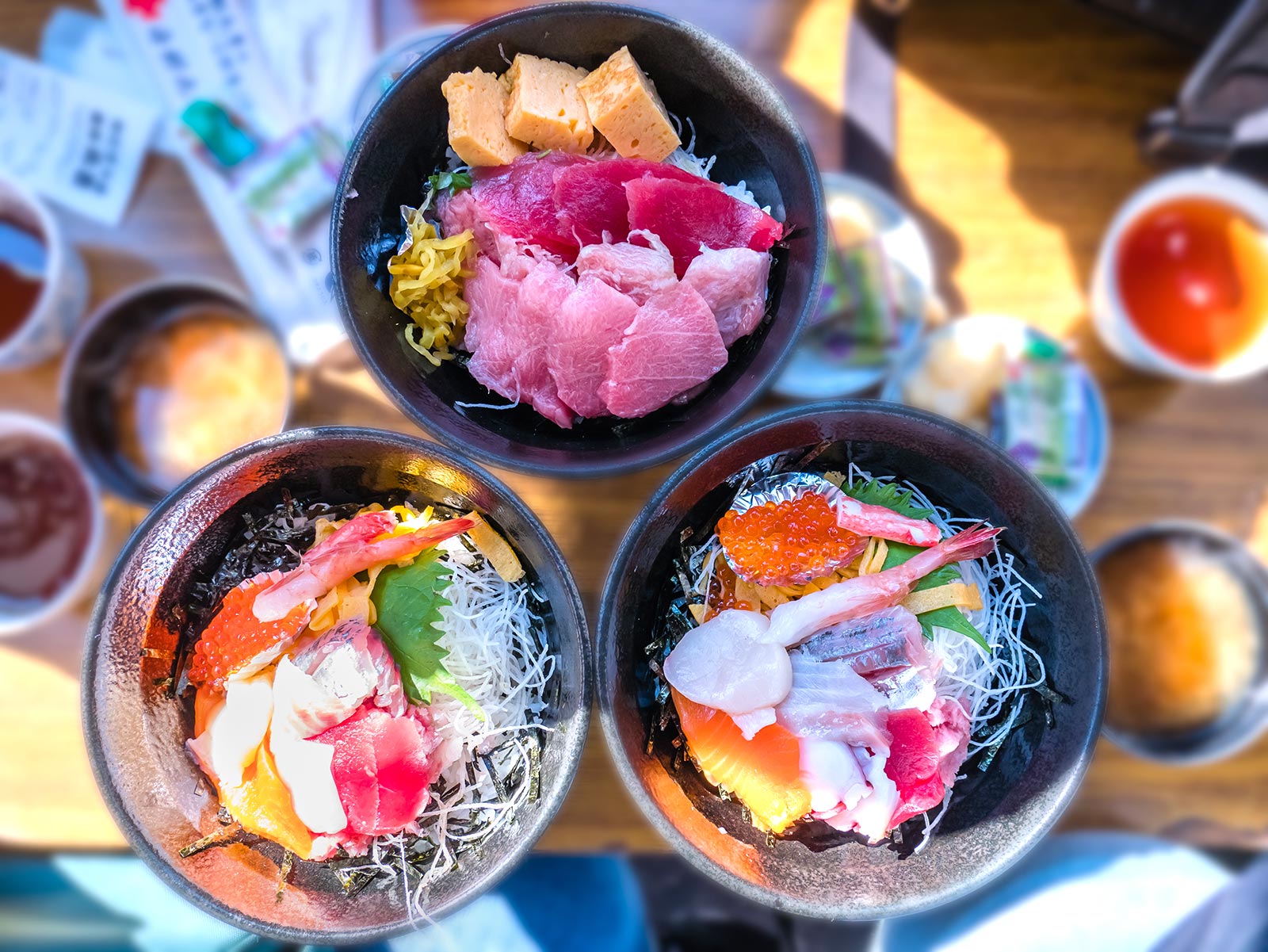 Fresh seafood rice bowl of Hokkaido, Japan