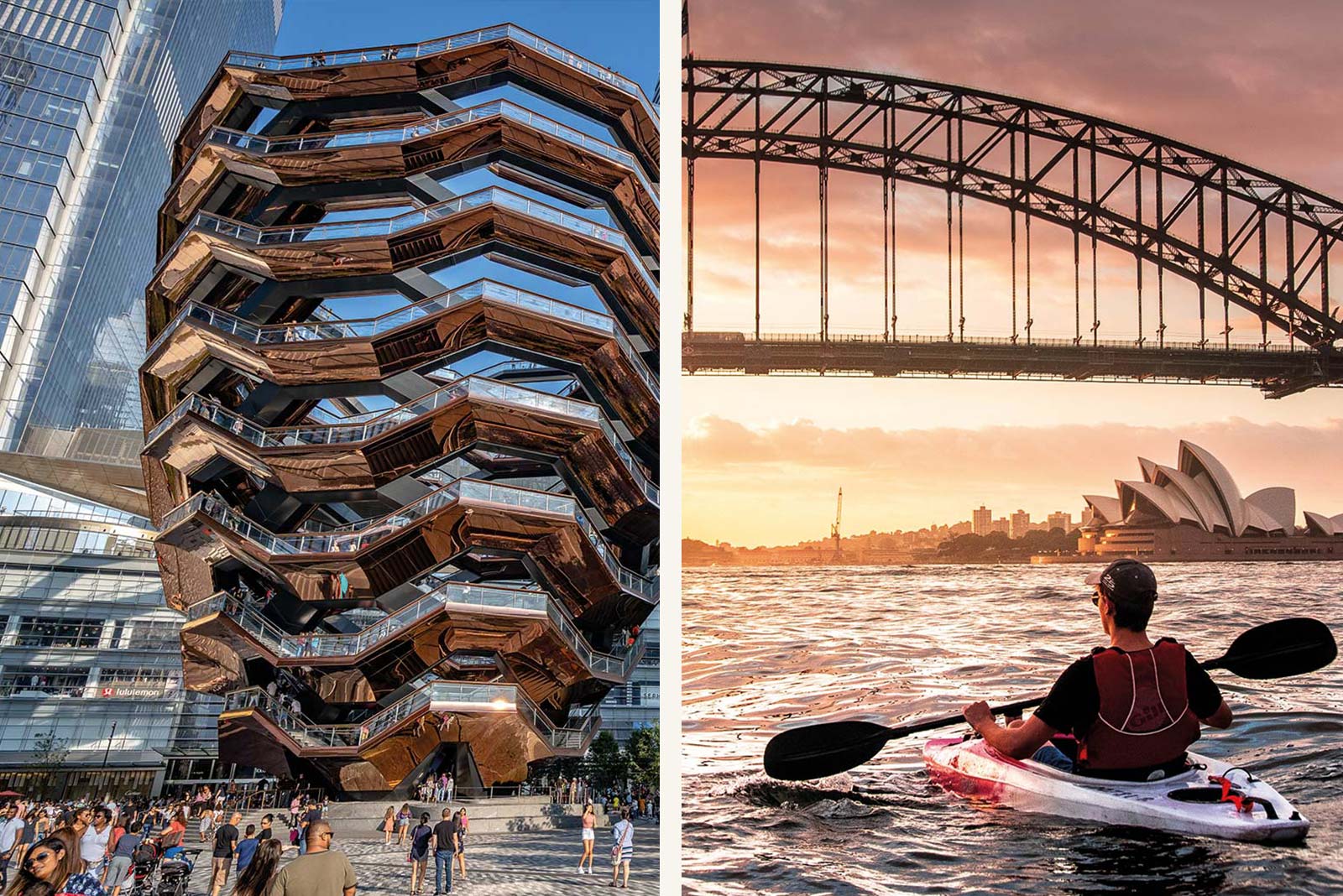 Hudson Yards in New York, United States and Sydney by Kayak in Australia