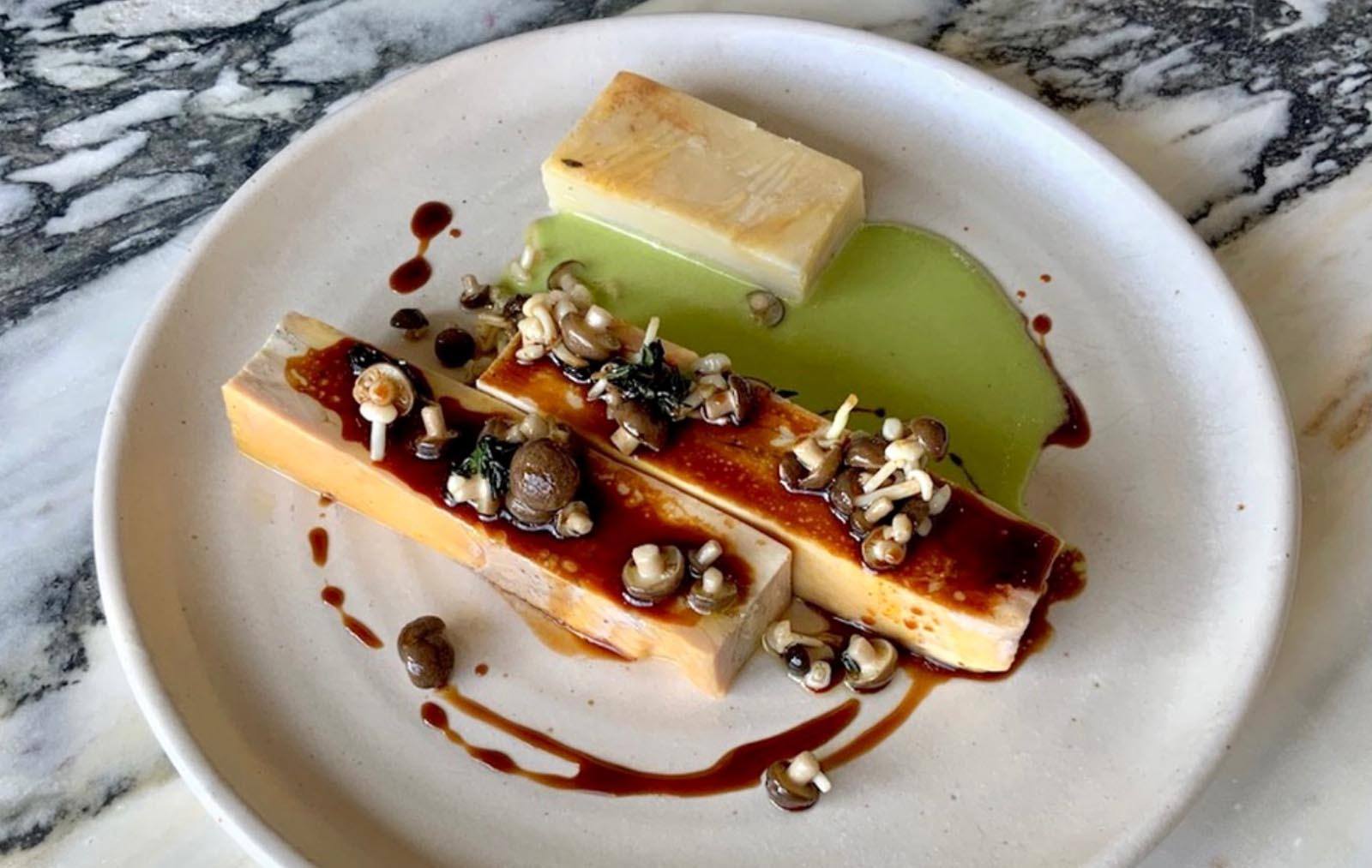Things to do in Hong Kong in March 2021 Hue Pressed Yellow Chicken with Truffle Mousse, Potato Terrine Leek and Mushroom Sauce