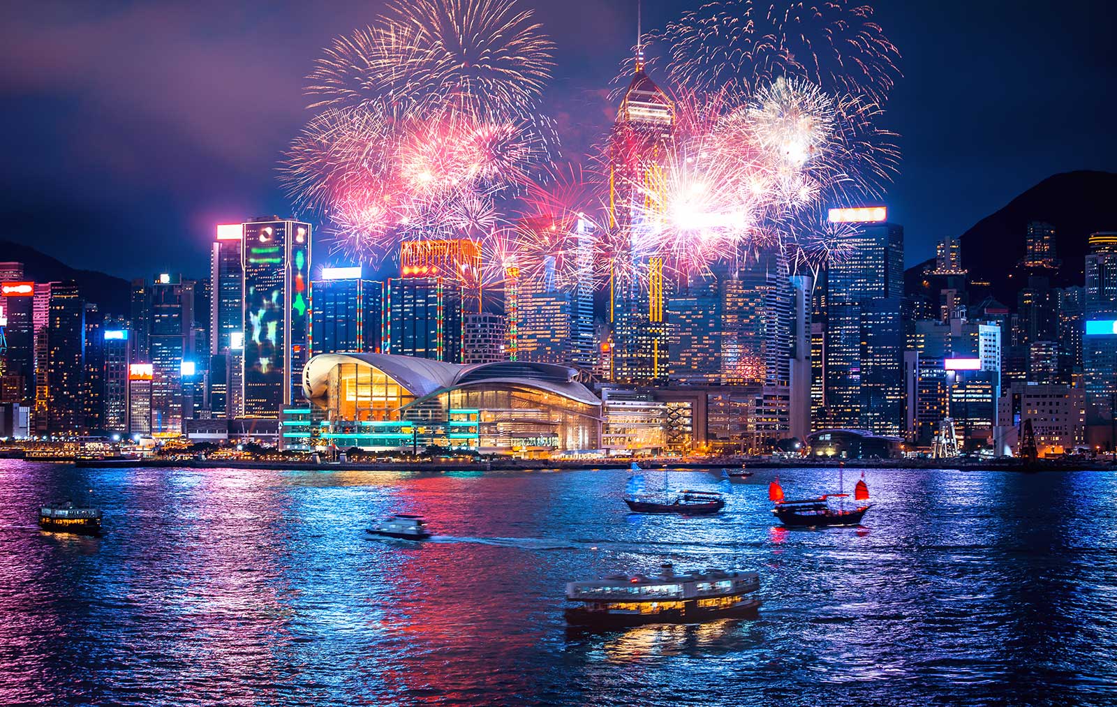 Hong Kong Victoria Harbour Firework show