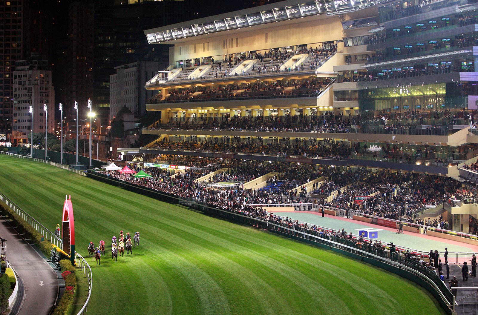 View of the Happy Valley horse race track, Hong Kong, China