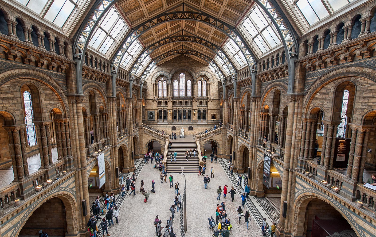 Interior of the Natural History Museum in London
