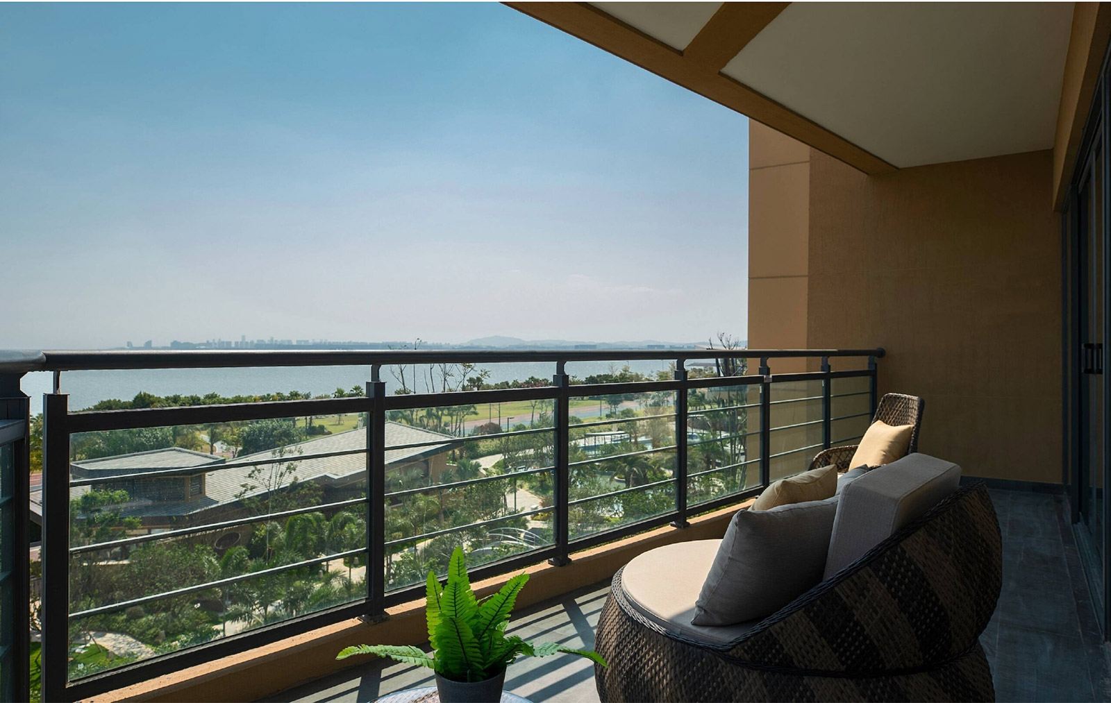 Renaissance Xiamen Resort Spa Deluxe Oceanfront Suite Balcony