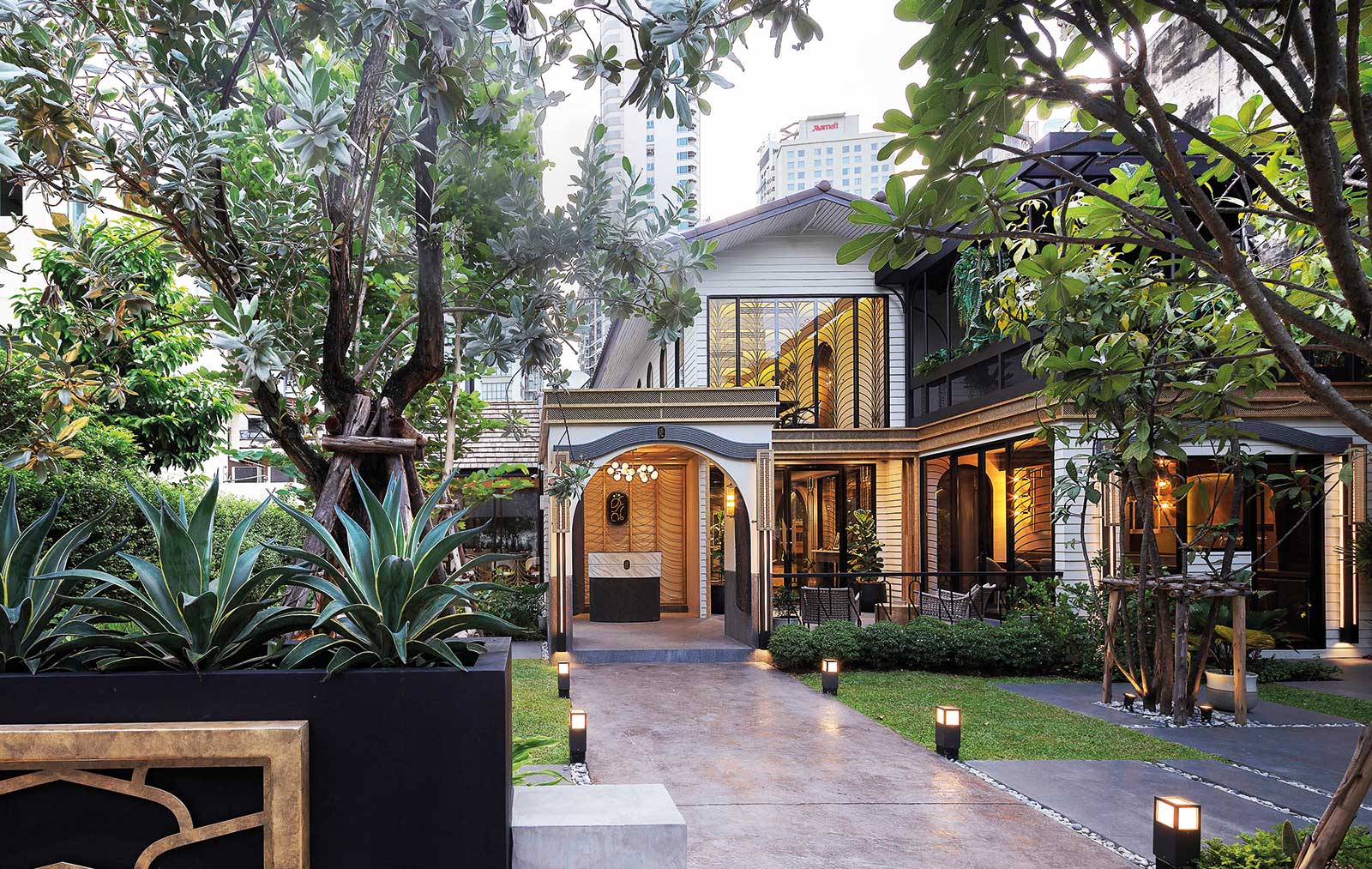 The courtyard at Sorn Restaurant in Bangkok, one of Asia's great foodie cities