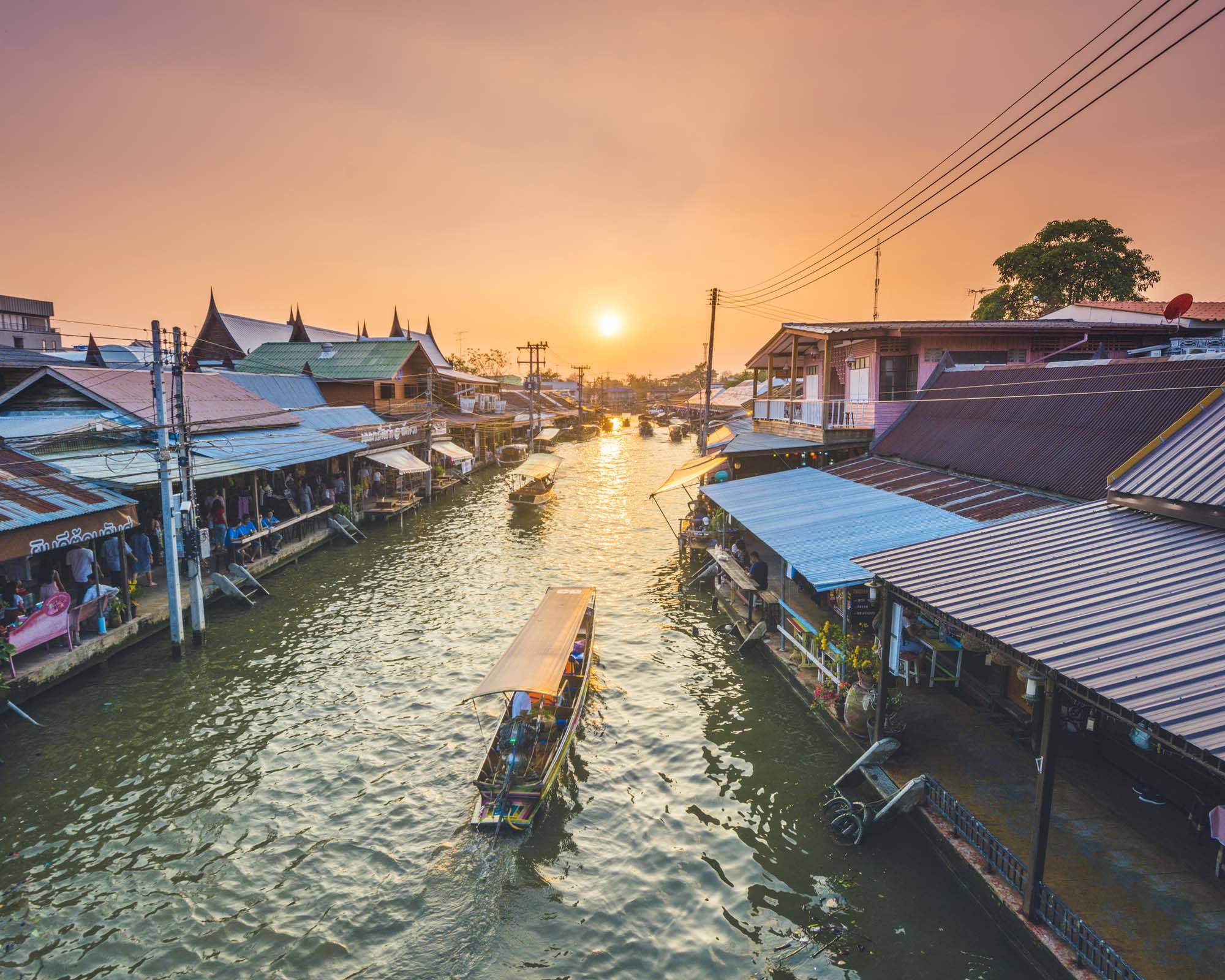 Bangkok canals allow you to make your way through the city