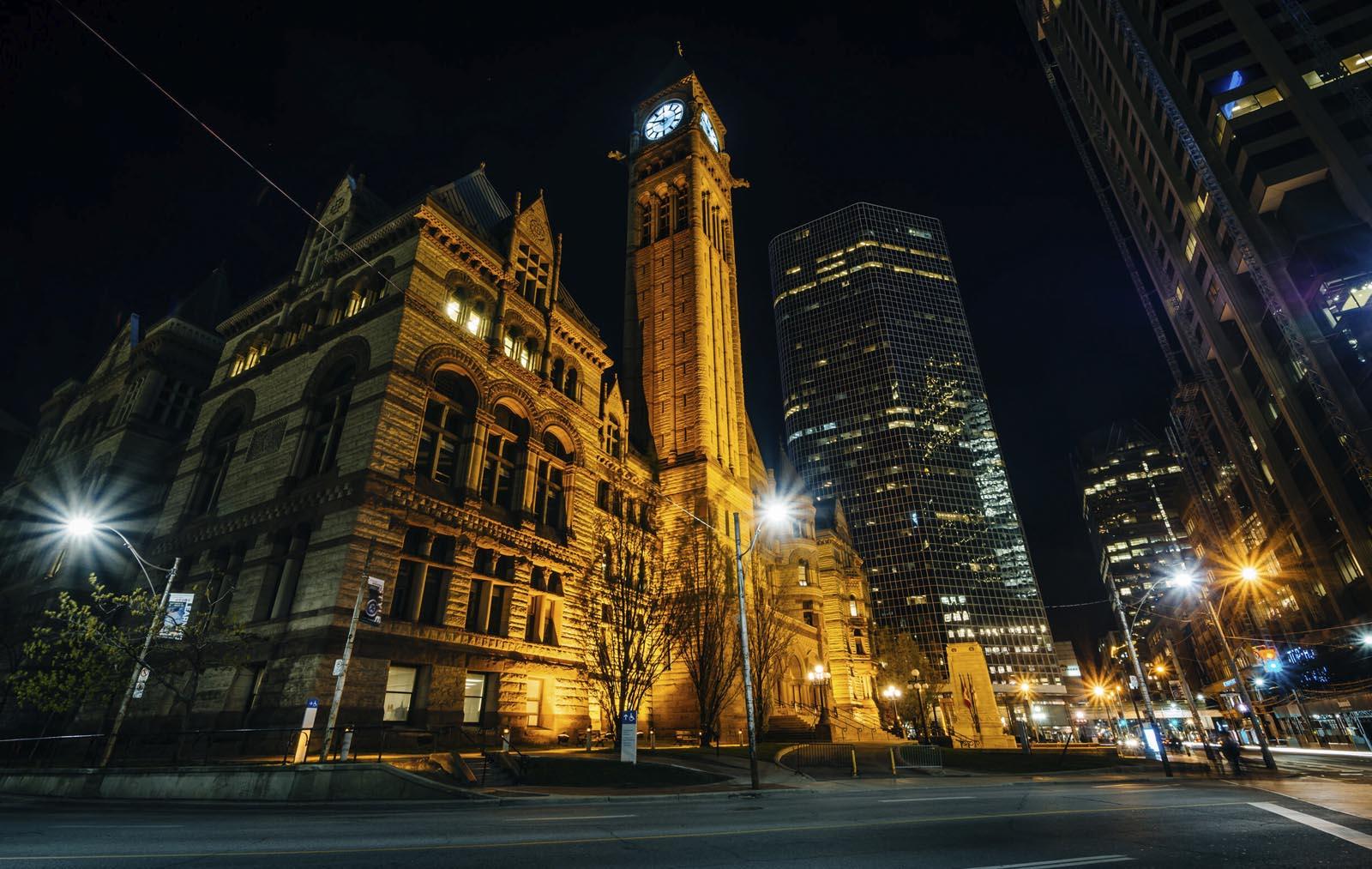 Old City hall at night, Toronto